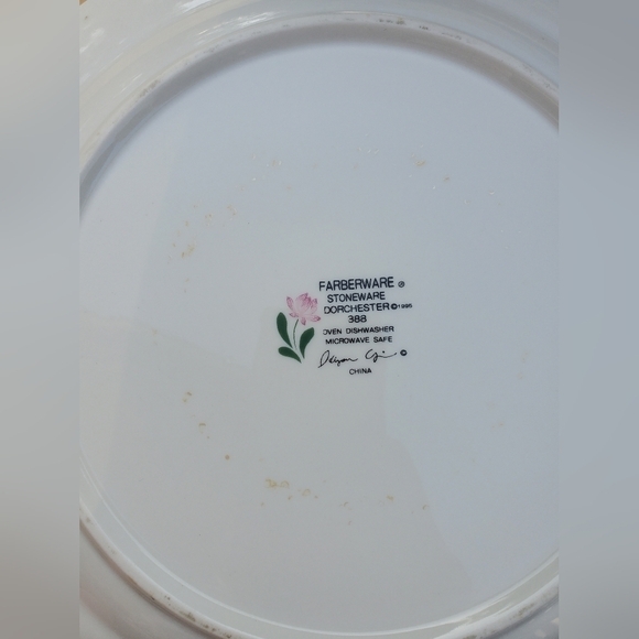 Set Of 3 Dorchester Farberware 388_ 2 Salad Plates‎ & 1 Soup/Rice Plate. - Picture 7 of 7